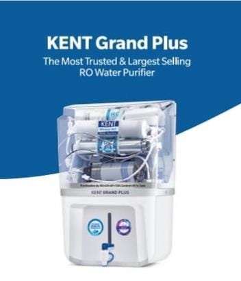 KENT Grand Plus RO Water Purifier | 4 Years Free Service | ISI Marked | Multiple Purification Process | RO + UV + UF + TDS Control + UV LED Tank | 9L Tank | 20 LPH Flow