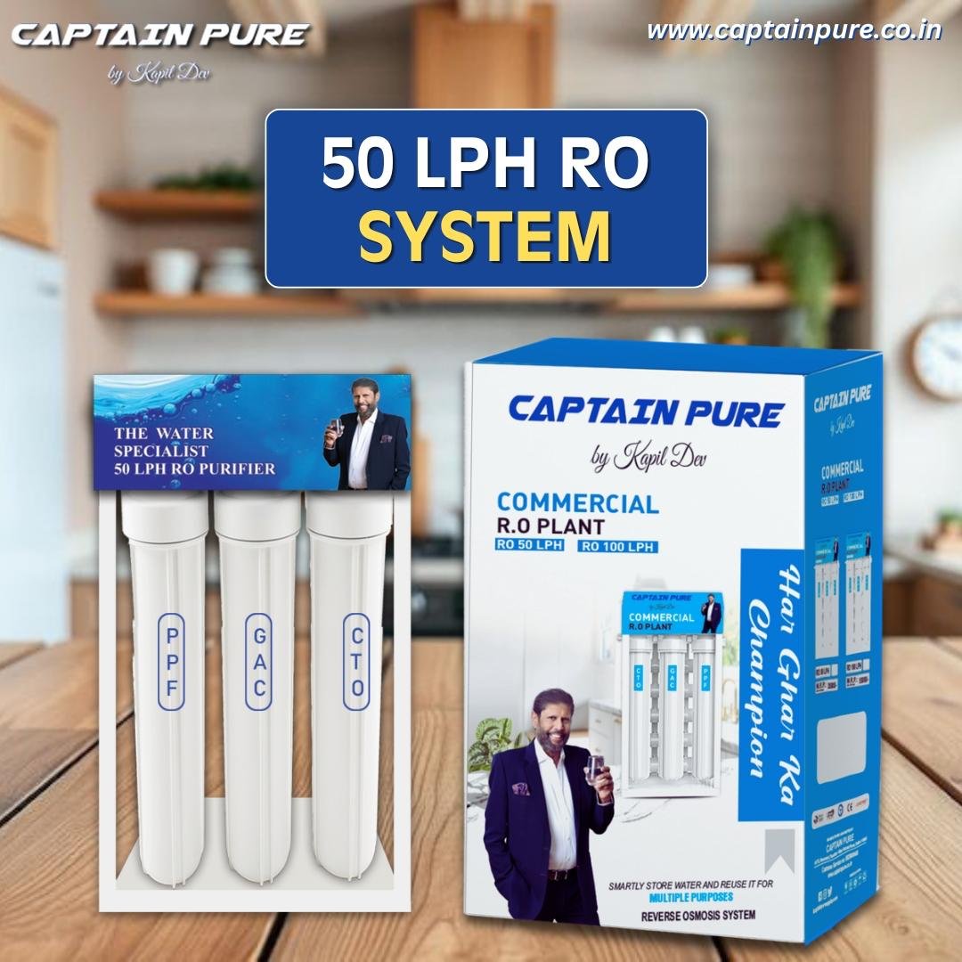 Captain pure 50 LPH Commercial RO Water Purifier Plant