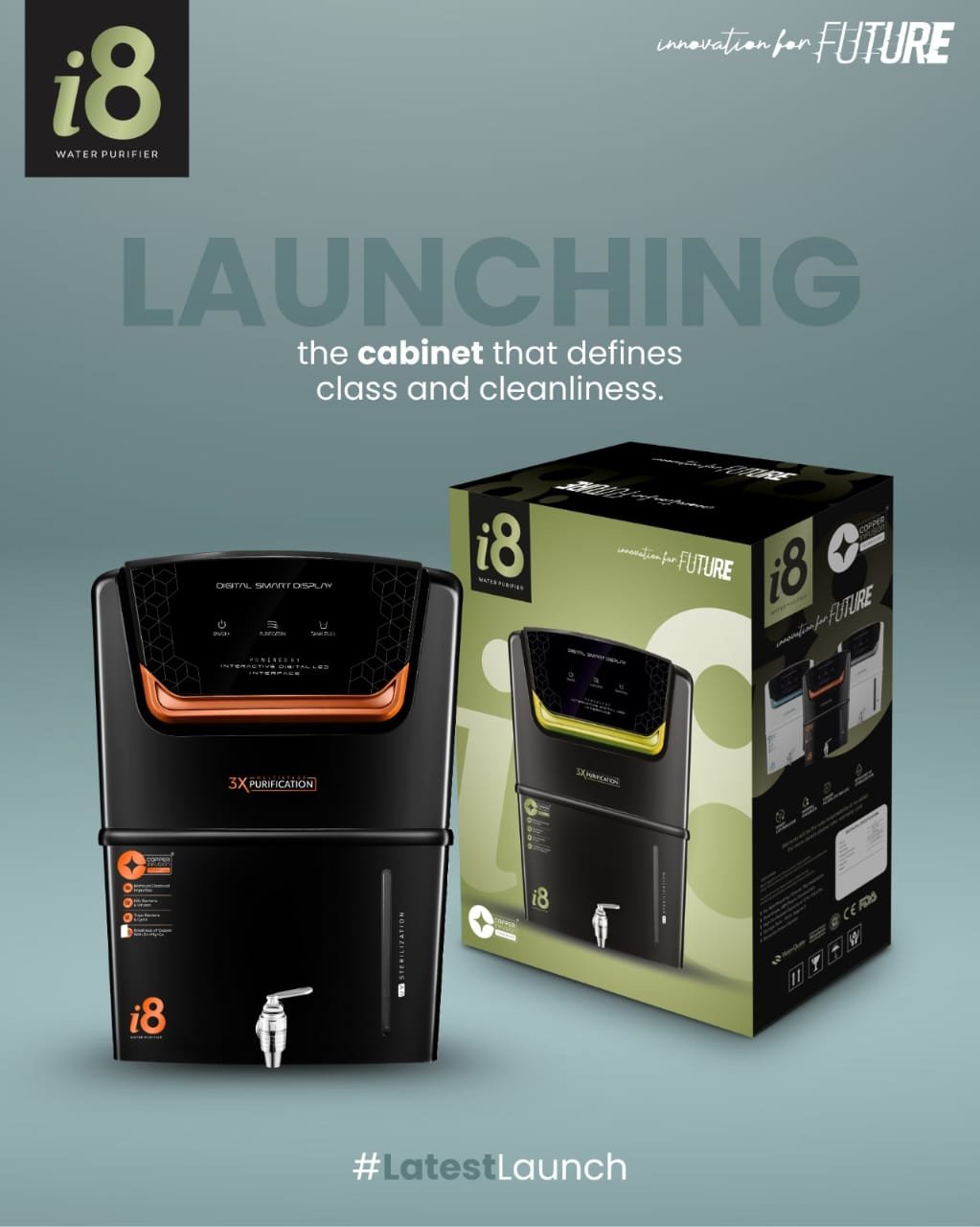 i8-Wall Mountable RO + UV + UF + TDS Control