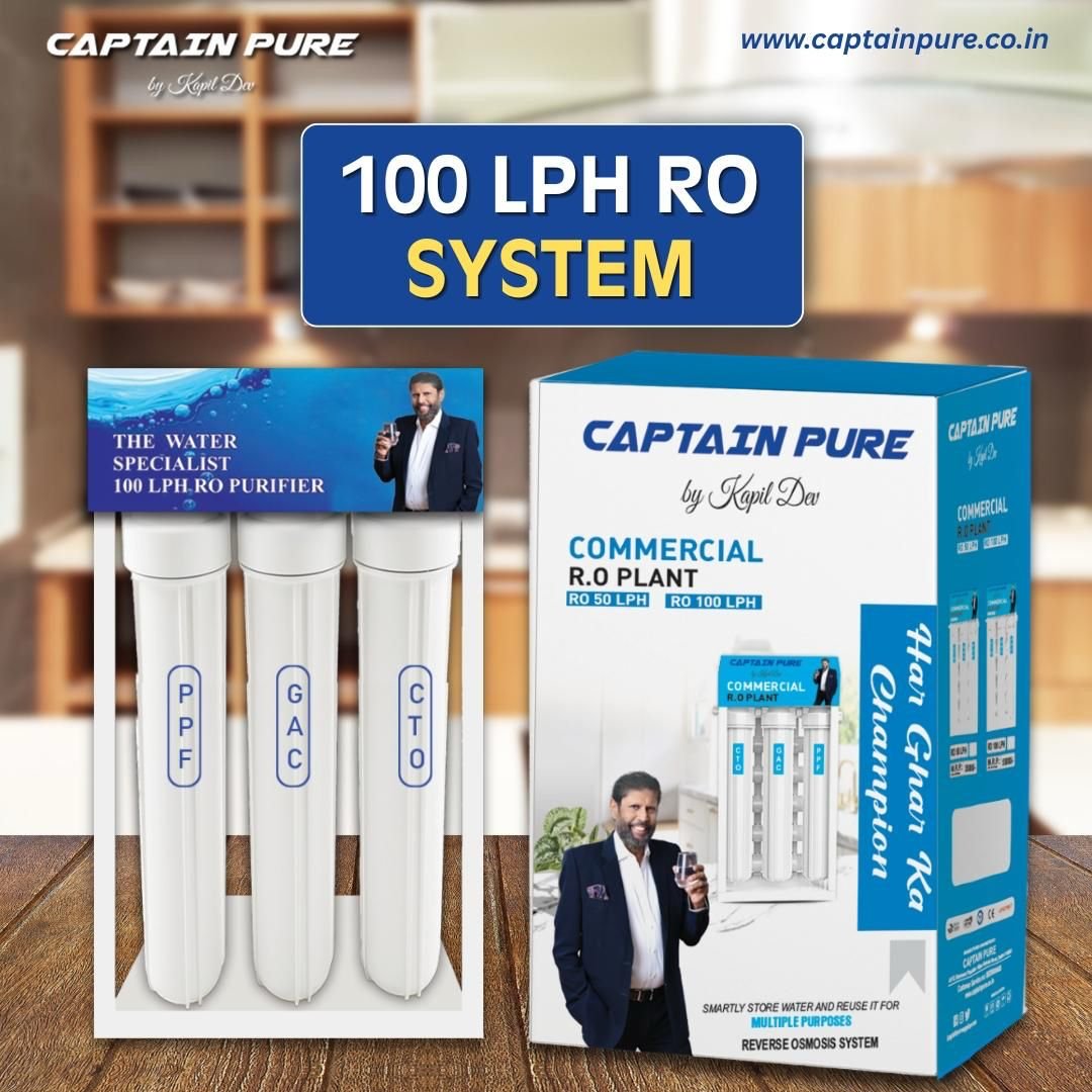 Captain pure 100 LPH RO Water Purifier System