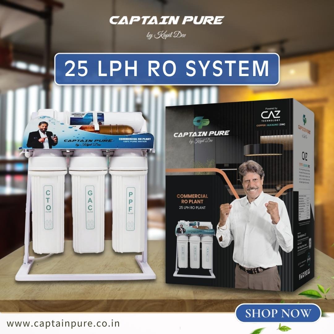 Captain pure 25Lph Commercial RO Water Purifier Plant