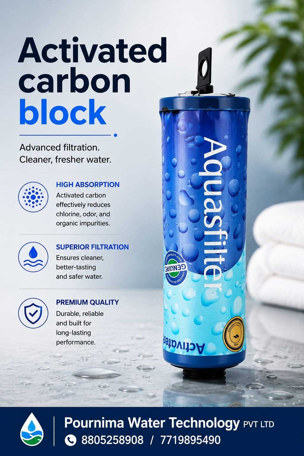 Activated carbon block filter